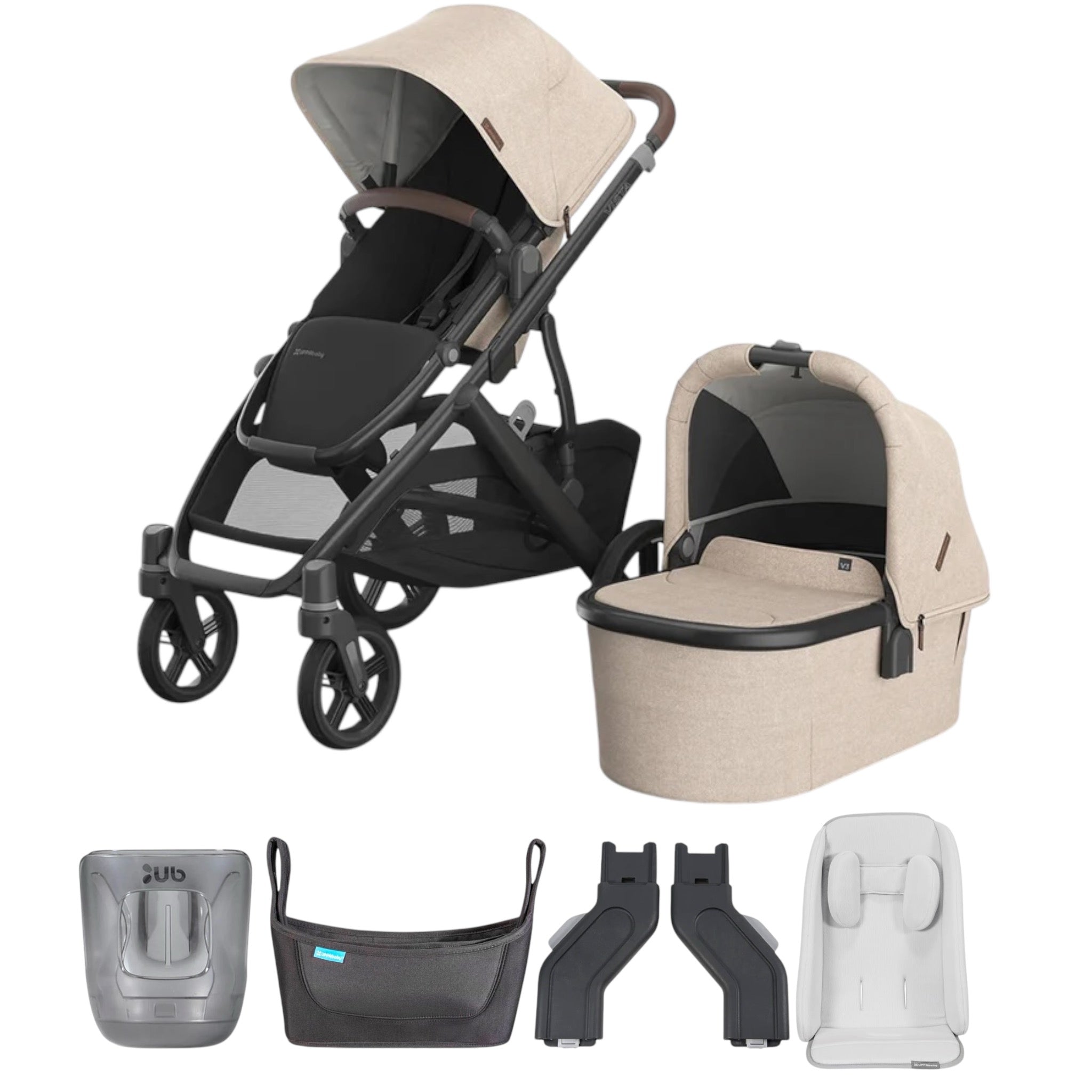uppababy vista v2 fold with bassinet UPPAbaby Uppababy Vista V3 With Bassinet +$329 Extra Accessories – Baby Hi5