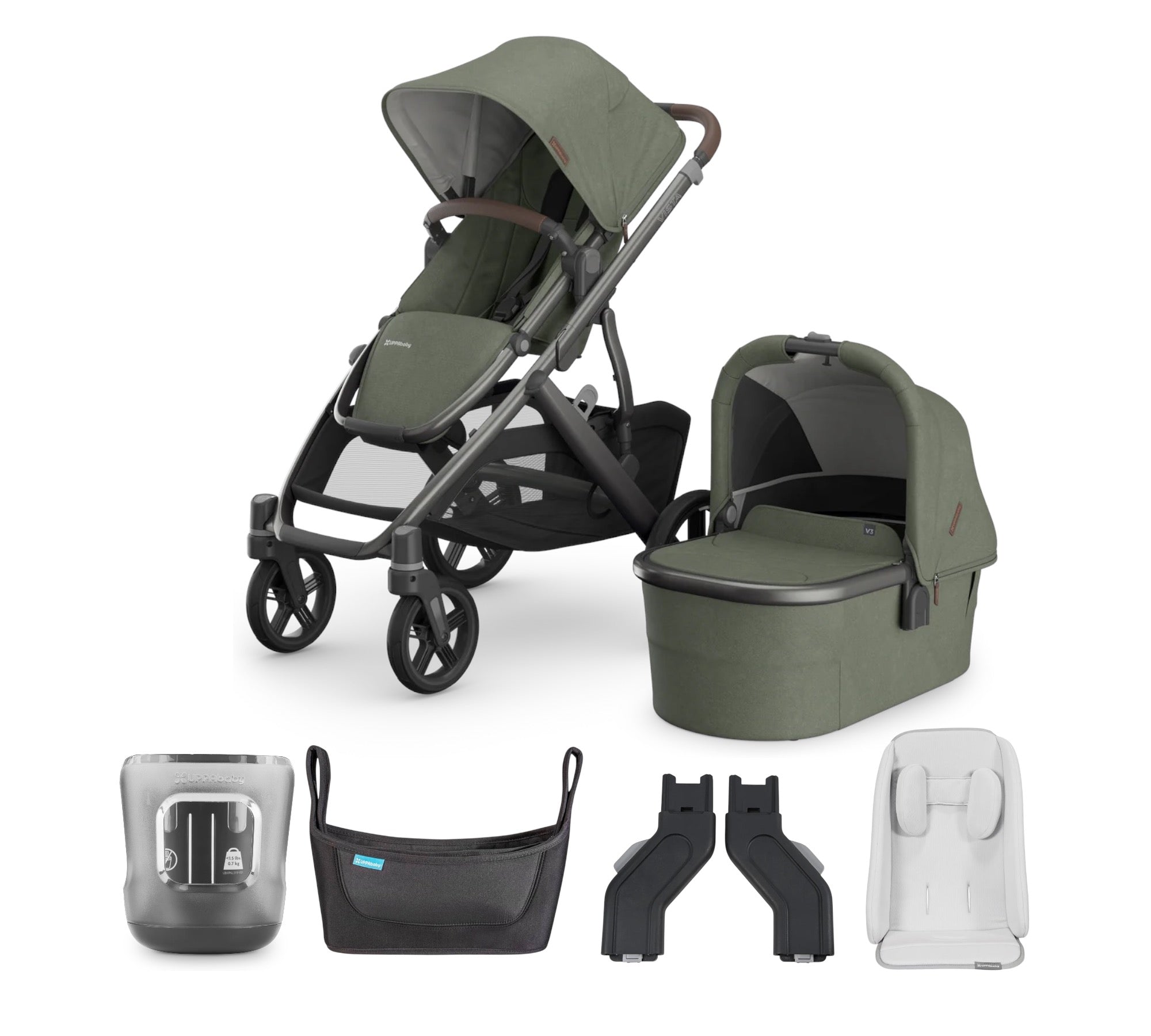 UPPAbaby Uppababy Vista V3 With Bassinet +$329 Extra Accessories