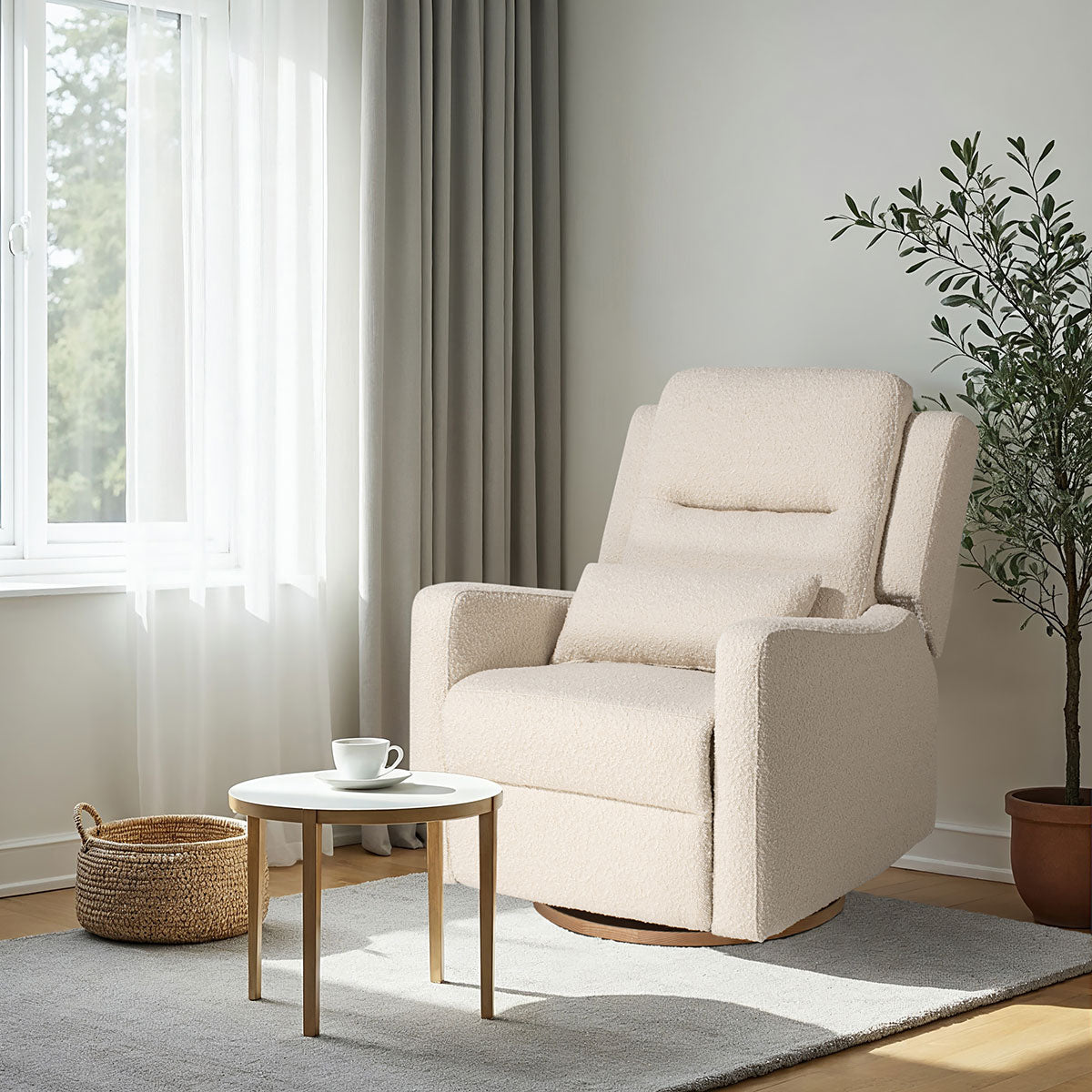 Cocoon Rio Electric Recliner & Glider Chair with USB Sandstone Boucle ...