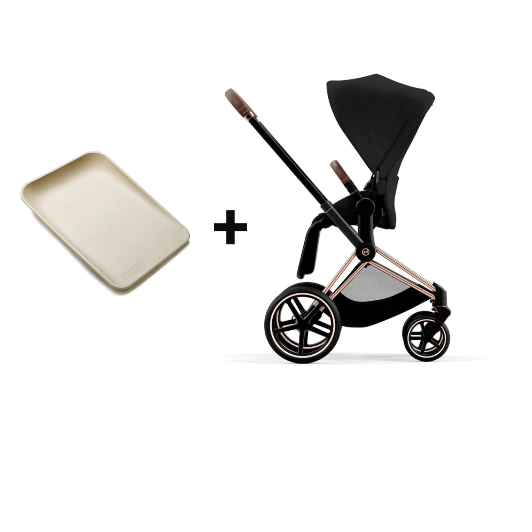 cybex priam rose gold frame Cybex Priam Pram 2022 (Rose Gold) + Leander Matty Change Package – Baby Hi5